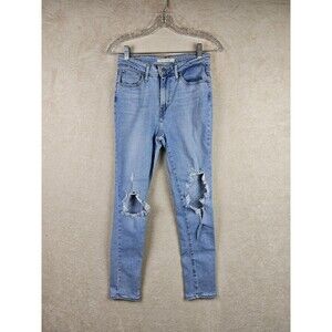 Levi's Women's 721 High Rise Skinny Distressed Denim Jeans Size 27